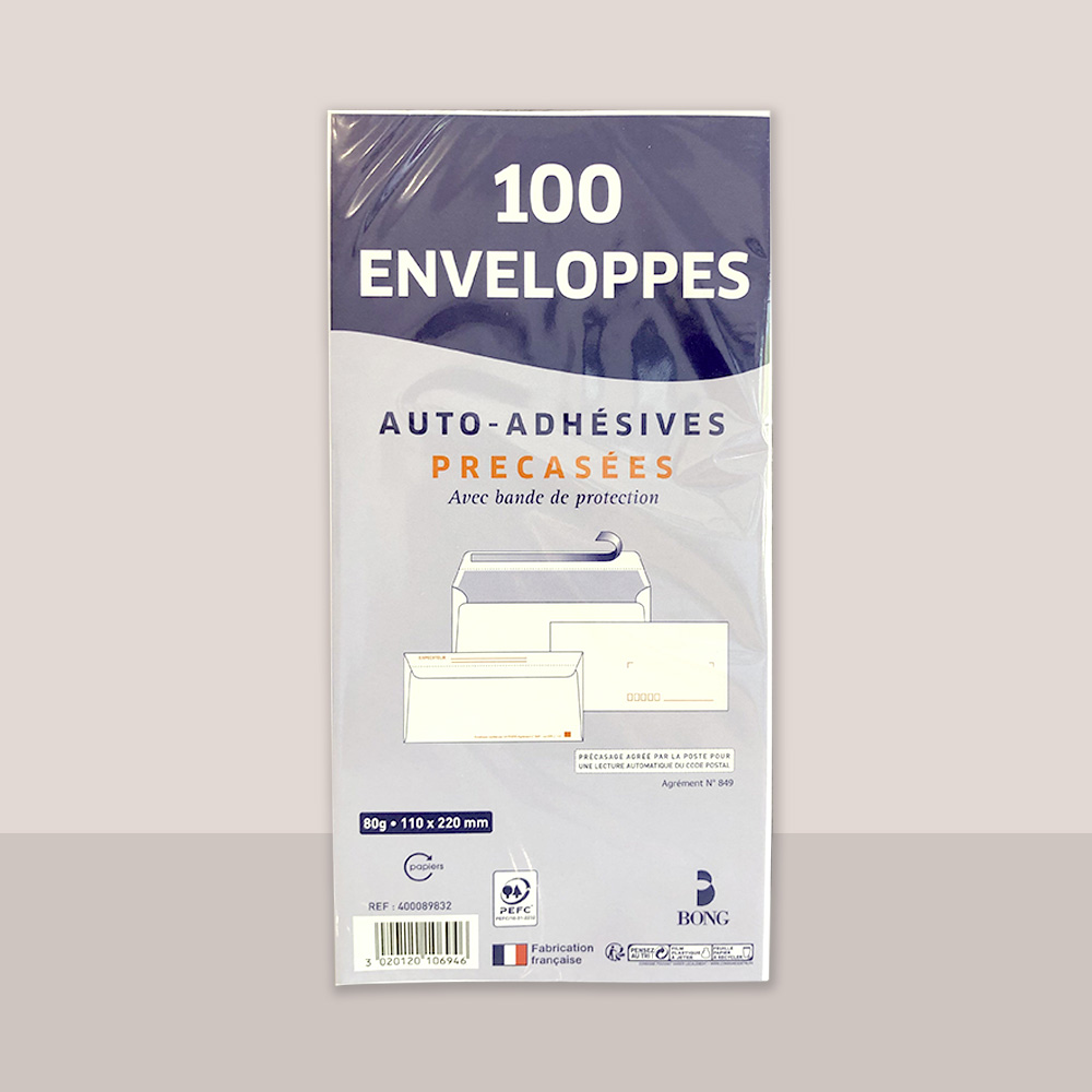 Enveloppe pour Carte de Correspondance 110x220mm