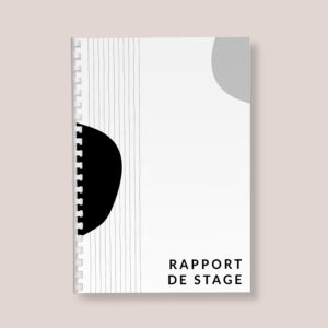 Dossier relié noir et blanc
